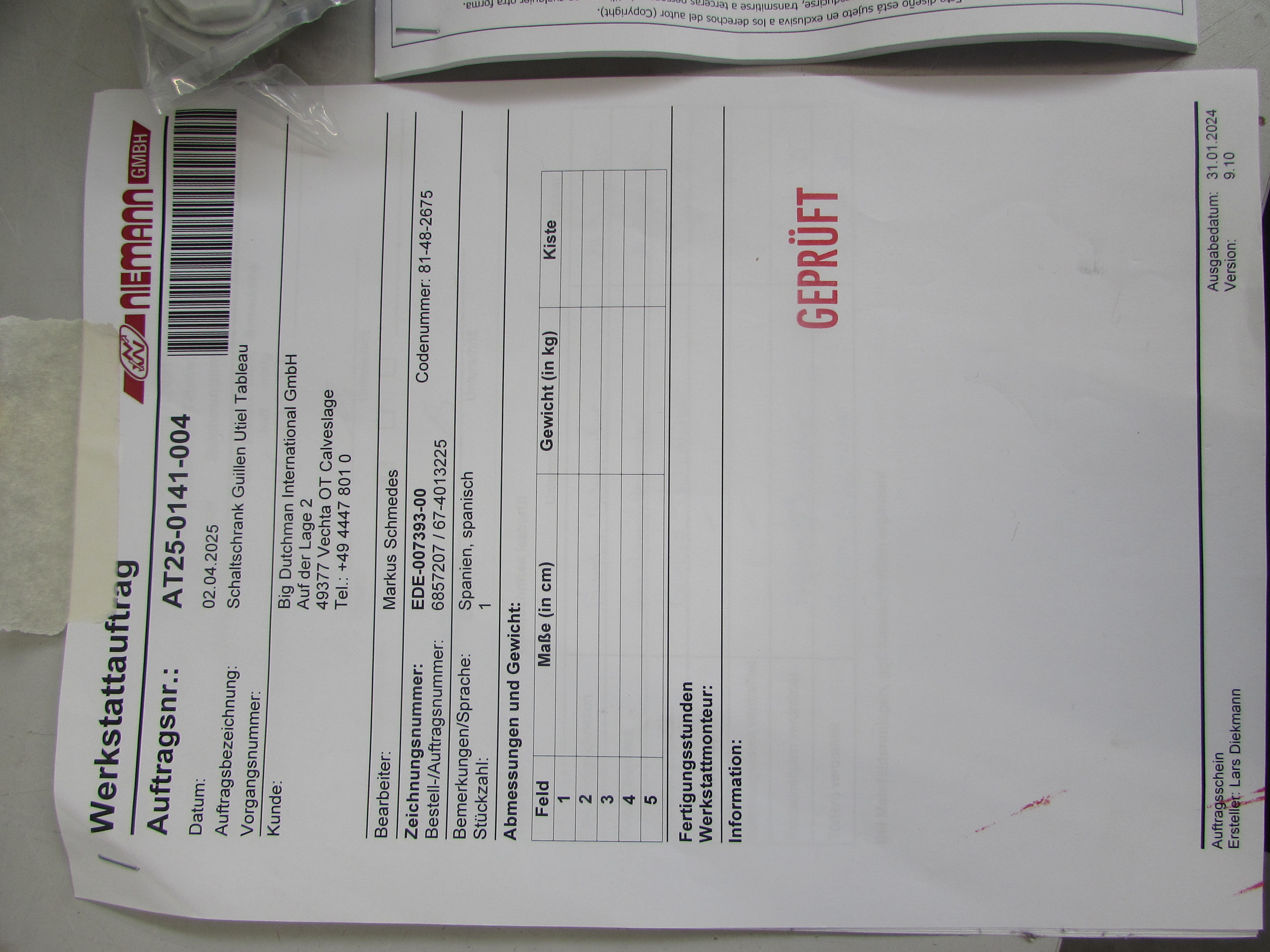 Control cabinet Guillen Utiel Tableau egg cross coll. ABC